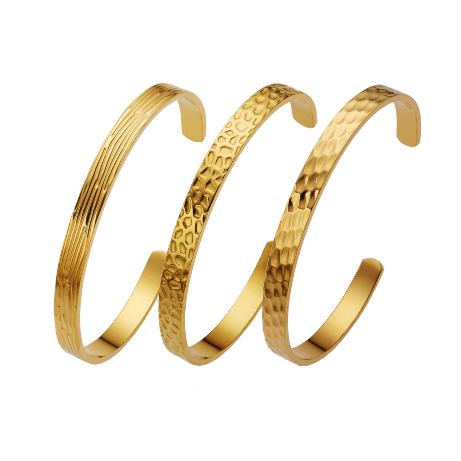 Set of 3 Golden bracelet